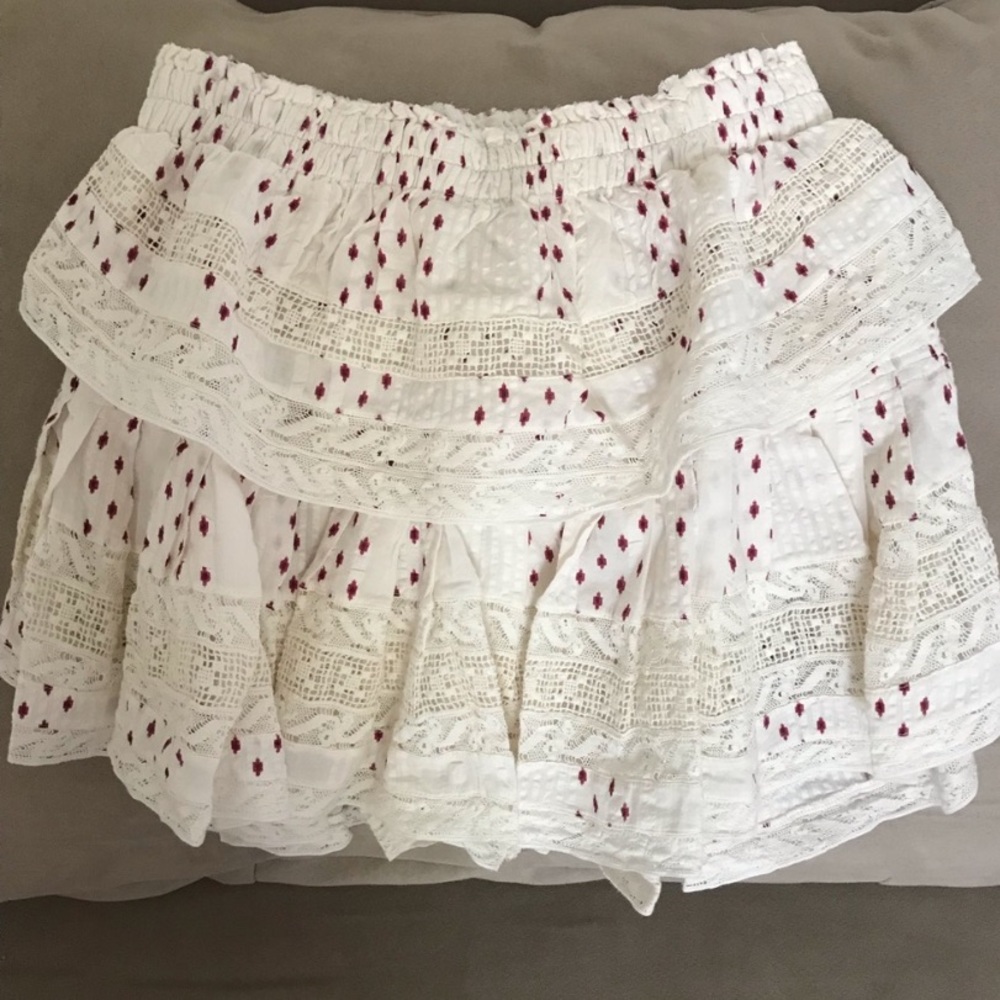 Love Shack Fancy Ruffle Mini Skirt